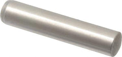 Made in USA - 8mm Diam x 40mm Pin Length 416 Stainless Steel Precision Dowel Pin - C 36-42 Hardness, 1 Beveled & 1 Rounded End - Exact Tool & Supply