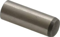 Made in USA - 10mm Diam x 30mm Pin Length 416 Stainless Steel Precision Dowel Pin - C 36-42 Hardness, 1 Beveled & 1 Rounded End - Exact Tool & Supply