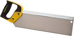 Stanley - 14" Hardened Steel Blade Back Saw - Plastic Handle, Closed Grip, 18" OAL - Exact Tool & Supply
