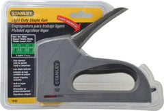Stanley - Manual Staple Gun - 1/4, 5/16, 3/8" Staples, Silver, Steel - Exact Tool & Supply