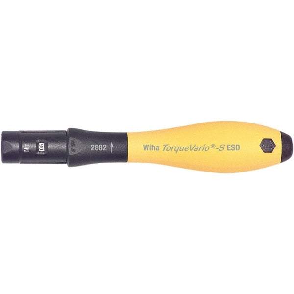 Wiha - 1 Piece, 15 to 80 In/oz, Adjustable Torque Limiting Screwdriver - 1/4" Drive - Exact Tool & Supply