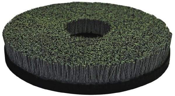 Osborn - 12" 120 Grit Silicon Carbide Crimped Disc Brush - Fine Grade, Plain Hole Connector, 1" Trim Length, 7/8" Arbor Hole - Exact Tool & Supply