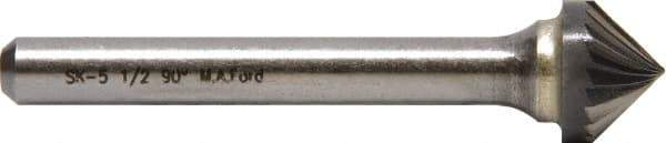 M.A. Ford - 6mm Cut Diam, 6mm Shank Diam, Tree Head Double Cut Burr - Carbide, Point End, 3mm LOC, 50mm OAL - Exact Tool & Supply