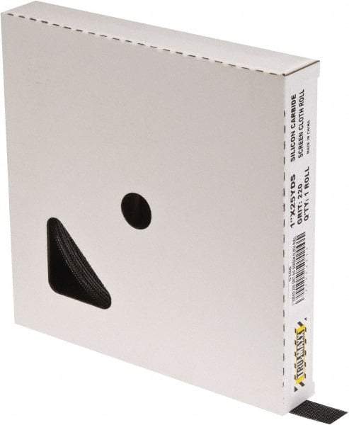 Tru-Maxx - 1" x 25 Yd 220 Grit Silicon Carbide Screen Roll - Fine Grade - Exact Tool & Supply