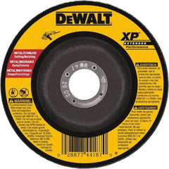 DeWALT - 24 Grit, 5" Wheel Diam, 1/8" Wheel Thickness, Type 27 Depressed Center Wheel - Zirconia Alumina, Resinoid Bond, 12,200 Max RPM, Compatible with Angle Grinder - Exact Tool & Supply
