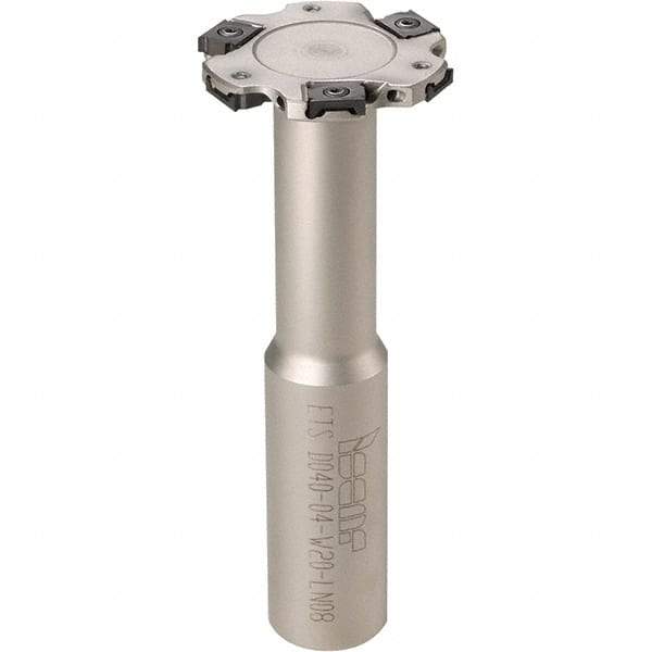 Iscar - Shank Connection, 7/16" Depth of Cut, 1-1/2" Cutter Diam, 6 Tooth Indexable Slotting Cutter - 5/8" Shank Diam, ETS-LN08 Toolholder, LNET Insert - Exact Tool & Supply