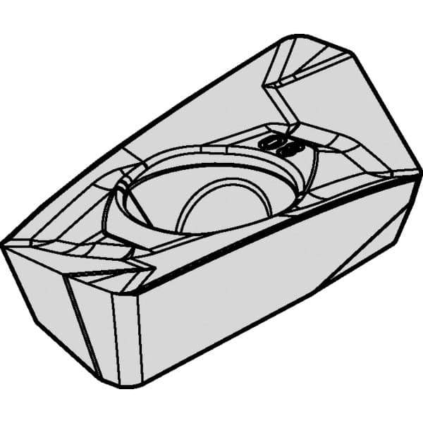 Kennametal - EP1812 GD Grade KCPM40 Carbide Milling Insert - TiAlN/AlCrN Finish, 0.2165" Thick, 3/64" Corner Radius - Exact Tool & Supply