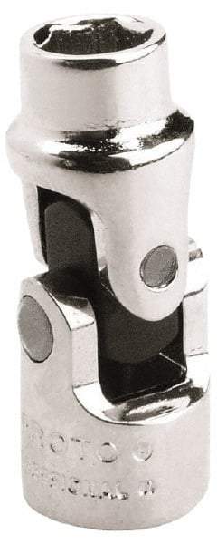 Proto - 1/4" Drive, Standard Hand Socket - 6 Points, 1-25/64" OAL, Alloy Steel, Chrome Finish - Exact Tool & Supply