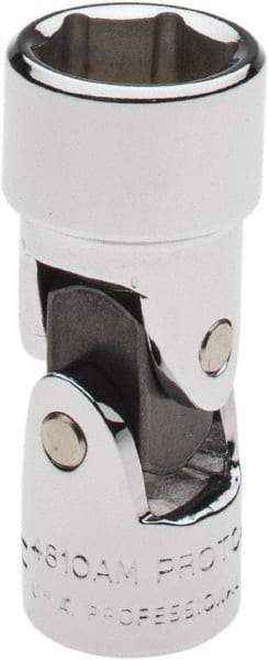 Proto - 1/4" Drive, Standard Hand Socket - 6 Points, 1-13/32" OAL, Alloy Steel, Chrome Finish - Exact Tool & Supply