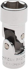 Proto - 1/4" Drive, Standard Hand Socket - 6 Points, 1-13/32" OAL, Alloy Steel, Chrome Finish - Exact Tool & Supply