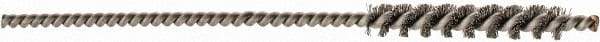 Brush Research Mfg. - 4mm Diam Helical Stainless Steel Tube Brush - 0.003" Filament Diam, 1" Brush Length, 3" OAL, 0.072" Diam Shank - Exact Tool & Supply