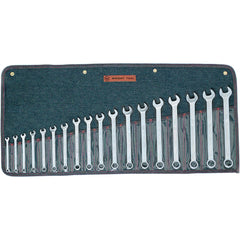 Wright Tool & Forge - 18 Pc, 7 - 24mm, 12-Point Metric Combination Wrench Set - Exact Tool & Supply