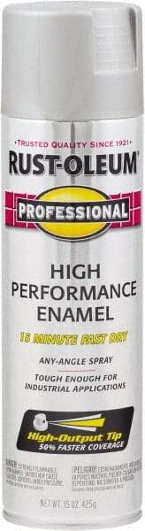 Rust-Oleum - Stainless Steel, Gloss, Rust Proof Enamel Spray Paint - 14 Sq Ft per Can, 15 oz Container, Use on Multipurpose - Exact Tool & Supply