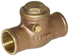 Legend Valve - 1/2" Cast Brass Check Valve - Service Check Valve, Sweat, 200 WOG - Exact Tool & Supply