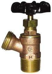 Legend Valve - 1/2" Pipe, Cast Brass, MNPT x MGHT End Connection, Boiler Drain Valve - Lead Free, Use with Potable Water Applications - Exact Tool & Supply