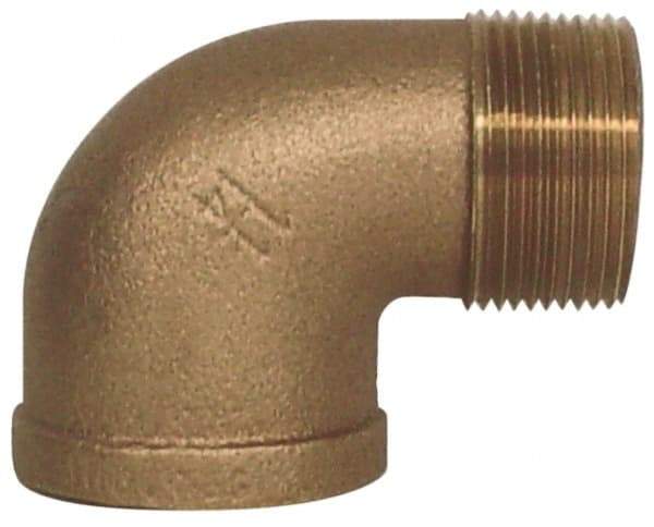 Legend Valve - Class 125, 3/4" Internal Pipe, Bronze 90° Street Elbow - FNPT x MNPT - Exact Tool & Supply