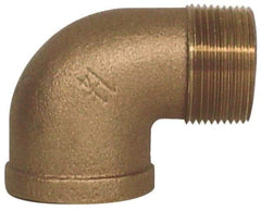 Legend Valve - Class 125, 3/4" Internal Pipe, Bronze 90° Street Elbow - FNPT x MNPT - Exact Tool & Supply