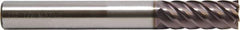 M.A. Ford - 5mm, 15mm LOC, 6mm Shank Diam, 90mm OAL, 4 Flute, Solid Carbide Square End Mill - Single End, ALtima Finish, 45° Helix, Centercutting, Right Hand Cut, Right Hand Flute, Series 157 - Exact Tool & Supply