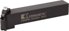 Kennametal - CRGP, Right Hand Cut, 45° Lead Angle, 1-1/4" Shank Height x 1-1/4" Shank Width, Neutral Rake Indexable Turning Toolholder - 6" OAL, R..V45 Insert Compatibility, Series V-Bottom Round - Exact Tool & Supply