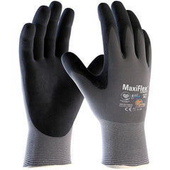 ‎42-874/XS MaxiFlex Seamless Knits - MaxiFlex Ultimate w/ AD-APT - Gray 15G Nylon Shell - Blk MicroFoam Grip - Exact Tool & Supply
