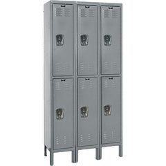 Hallowell - 6 Door, 2 Tier, Premium Wardrobe Lockers - Exact Tool & Supply