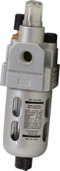 PRO-SOURCE - 1/8" NPT, 145 Max psi Miniature Modular Lubricator - Polycarbonate Bowl with Metal Guard, with Sight Glass, Cast Aluminum Body, 16 CFM, 140°F Max Temp, 1.57" Wide x 5.31" High - Exact Tool & Supply