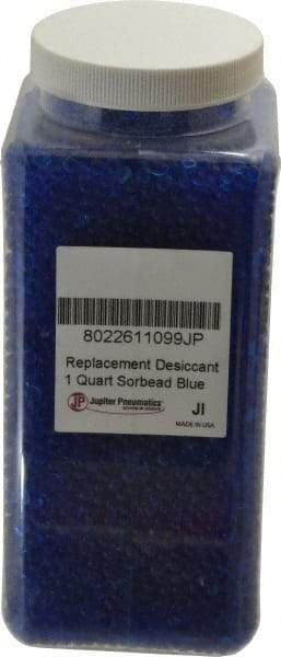 PRO-SOURCE - 1 Qt Air Dryer Jar Sorbead Blue Desiccant - For Use with Jupiter Pneumatics Desiccant Dryers - Exact Tool & Supply