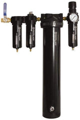 PRO-SOURCE - 30 CFM at 100 psi Inlet, 5 Stage Heavy-Duty Desiccant Dryer - 1/2" NPT Inlet/Outlet x 15" Long x 5-1/2" Wide x 26-1/2" High - Exact Tool & Supply