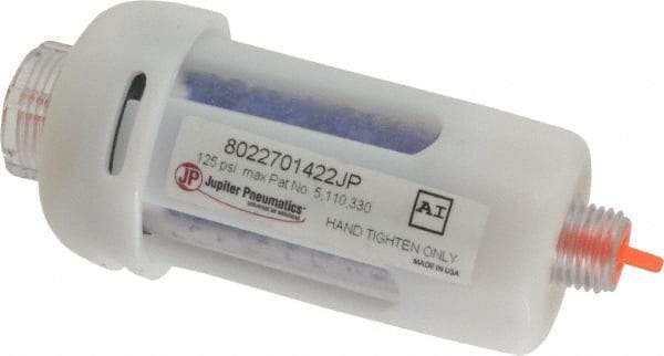 PRO-SOURCE - 15 CFM at 100 psi Inlet, Desiccant Air Dryer - 1/4" NPT Inlet/Outlet x 3-3/4" Long x 1-11/16" Wide x 1.74" High - Exact Tool & Supply