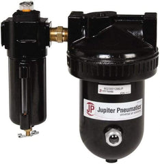 PRO-SOURCE - 15 CFM at 100 psi Inlet, 2 Stage Desiccant Dryer - 1/2" NPT Inlet/Outlet x 9" Long x 5-1/2" Wide x 9" High - Exact Tool & Supply