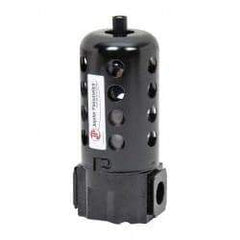 PRO-SOURCE - Filter Manual Drop Leg Drain with Poly Bowl - 6-1/2" High x 2-3/4" Wide, For Use with Compressed Air Systems - Exact Tool & Supply