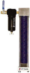 PRO-SOURCE - 1/2" NPT Port 2 Piece Filter-Desiccant Dryer FRL Unit - Zinc Bowl, 40 SCFM, 120 Max psi, 21" High, Manual Drain - Exact Tool & Supply