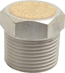 PRO-SOURCE - 1 Male NPT, 1-5/16" Hex, 1-5/16" OAL, Breather Vent - 150 Max psi, Bronze - Exact Tool & Supply