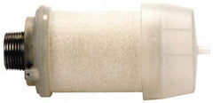 PRO-SOURCE - 1/8 Male NPT, 5/8" Hex, 3-1/8" OAL, Reclassifier/Muffler - 300 Max psi, 160 CFM, Aluminum - Exact Tool & Supply