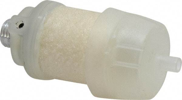 PRO-SOURCE - 1/4 Male NPT, 5/8" Hex, 3-1/8" OAL, Reclassifier/Muffler - 300 Max psi, 160 CFM, Aluminum - Exact Tool & Supply