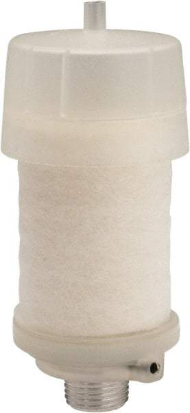 PRO-SOURCE - 1/2 Male NPT, 1" Hex, 4-3/4" OAL, Reclassifier/Muffler - 300 Max psi, 160 CFM, Aluminum - Exact Tool & Supply