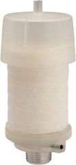 PRO-SOURCE - 1/2 Male NPT, 1" Hex, 4-3/4" OAL, Reclassifier/Muffler - 300 Max psi, 160 CFM, Aluminum - Exact Tool & Supply