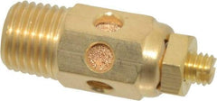PRO-SOURCE - 1/4 Male NPT, 9/16" Hex, 1-9/16" OAL, Speed Control Muffler - 300 Max psi, 30 CFM, Brass - Exact Tool & Supply