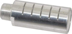 PRO-SOURCE - 1/2 Male NPT, 1" Hex, 3-1/4" OAL, Muffler - 300 Max psi, 60 CFM, Aluminum - Exact Tool & Supply