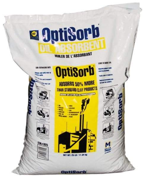 Made in USA - 25 Lb Poly Bag Diatomaceous Earth Granular Sorbent - Universal Use - Exact Tool & Supply
