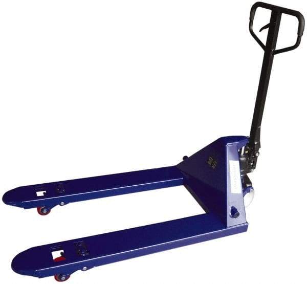 Value Collection - 5,500 Lb Capacity, 7-1/2" Lift Economy Pallet Truck - 3" Min Lift Height, 42" Fork Length x 27" Fork Width, 27" Overall Width - Exact Tool & Supply
