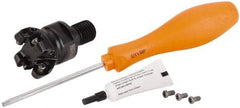 Kennametal - 38.1mm Cutting Diam, 1-1/2" Max Depth of Cut, Modular Connection Indexable Copy End Mill - 4 Inserts, RP.T 1204M0.. Insert, BMD Toolholder, Through Coolant - Exact Tool & Supply