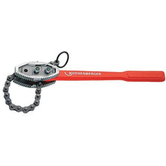 Rothenberger - 50" Max Pipe Capacity, 57" Long, Chain Tong Wrench - 8" Actual OD, 49-1/2" Handle Length - Exact Tool & Supply