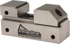 Gibraltar - 1" Jaw Width, 13/16" Jaw Opening Capacity, 3/8" Jaw Height, Toolmaker's Vise - Flat Jaw, 0.0001" Parallelism, 0.0001" Squareness, 2.55" OAL x 1-3/16" OAH - Exact Tool & Supply