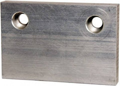 Gibraltar - 6" Wide x 4" High x 3/4" Thick, Flat/No Step Vise Jaw - Soft, Aluminum, Fixed Jaw, Compatible with 6" Vises - Exact Tool & Supply