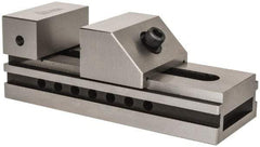 Gibraltar - 3-1/2" Jaw Width, 5" Jaw Opening Capacity, 1-3/4" Jaw Height, Toolmaker's Vise - Flat Jaw, 0.0002" Parallelism, 0.0003" Squareness, 9-1/4" OAL x 3-11/32" OAH - Exact Tool & Supply