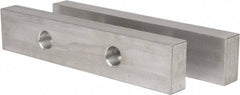 Gibraltar - 12" Wide x 2-1/2" High x 1-1/4" Thick, Flat/No Step Vise Jaw - Soft, Aluminum, Fixed Jaw, Compatible with 12" Vises - Exact Tool & Supply