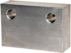 Gibraltar - 6" Wide x 4" High x 2" Thick, Flat/No Step Vise Jaw - Soft, Aluminum, Fixed Jaw, Compatible with 6" Vises - Exact Tool & Supply