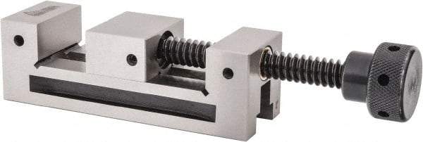 Gibraltar - 1-31/32" Jaw Width, 2-1/2" Jaw Opening Capacity, 1" Jaw Height, Toolmaker's Vise - Flat Jaw, 0.0002" Parallelism, 0.0002" Squareness, 6" OAL x 2.11" OAH - Exact Tool & Supply