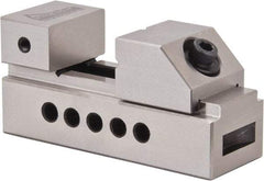Gibraltar - 1-27/64" Jaw Width, 1-1/2" Jaw Opening Capacity, 0.91" Jaw Height, Toolmaker's Vise - Flat Jaw, 0.003" Parallelism, 0.005" Squareness, 100mm OAL x 1.89" OAH - Exact Tool & Supply